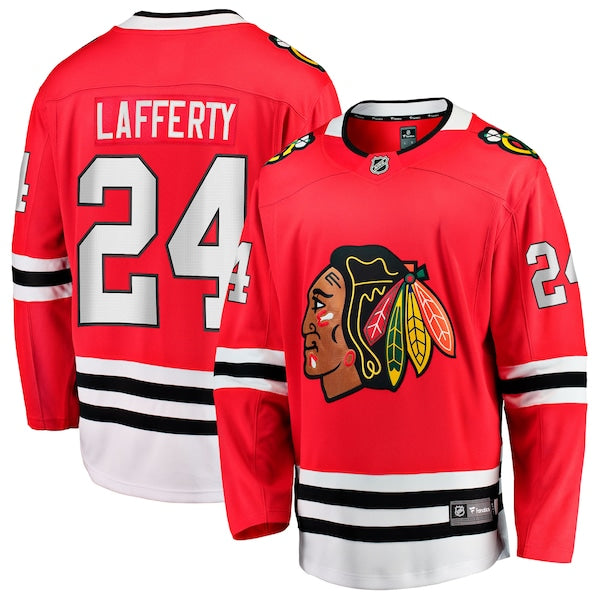 Sam Lafferty Chicago Blackhawks Home Breakaway Jersey - Red