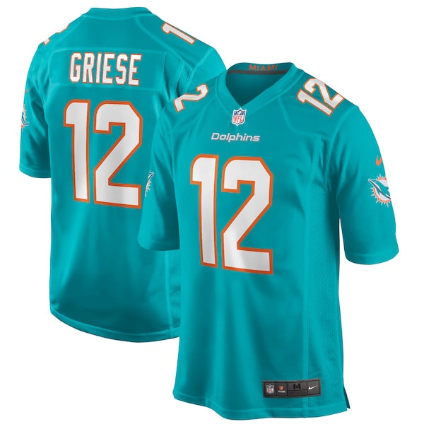 Bob Griese Miami Dolphins Nike Game Retired Player Jersey - Aqua/White - Image 2