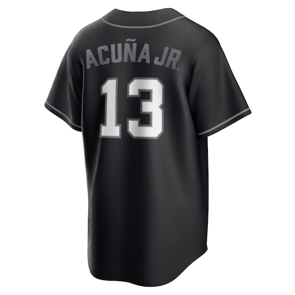 Ronald Acu?a Jr. Atlanta Braves Nike Lights Out Replica Player Jersey - Black - Image 3