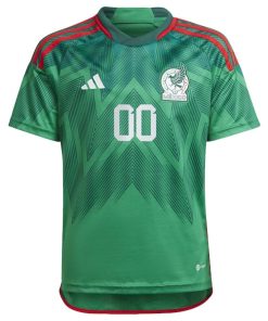Alternative view of Mexico National Team adidas Youth 2022/23 Home Custom Replica Jersey - Green