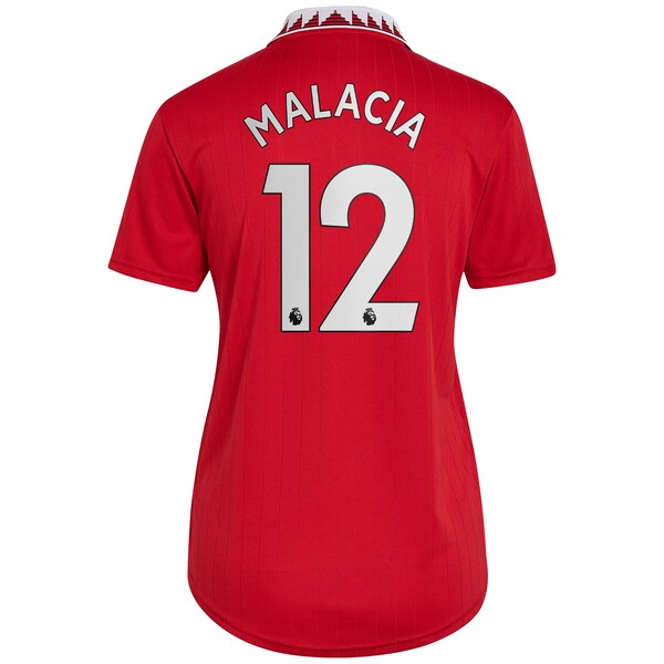 Tyrell Malacia Manchester United adidas Women's 2022/23 Home Replica Player Jersey - Red - Image 3