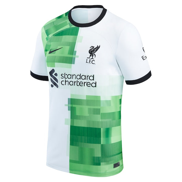 Liverpool Nike 2023/24 Away Replica Custom Jersey - White - Image 2
