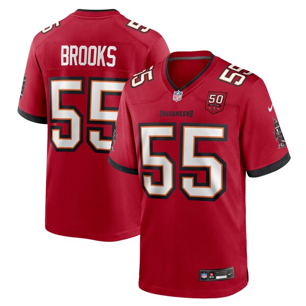 Derrick Brooks Tampa Bay Buccaneers Nike 50th Season Team Game Jersey - Red/Creamsicle - Image 3