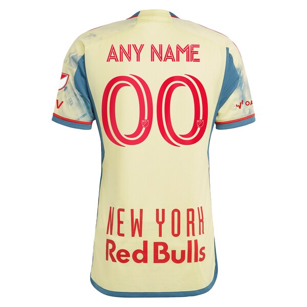 New York Red Bulls adidas 2024 Daniel Patrick Kit Authentic Custom Jersey - Yellow - Image 3