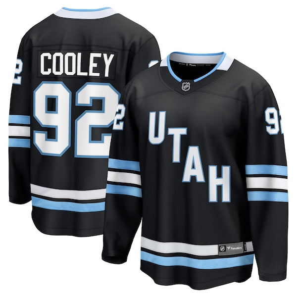 Logan Cooley Utah Hockey Club Breakaway Player Jersey - Black/White - Image 2