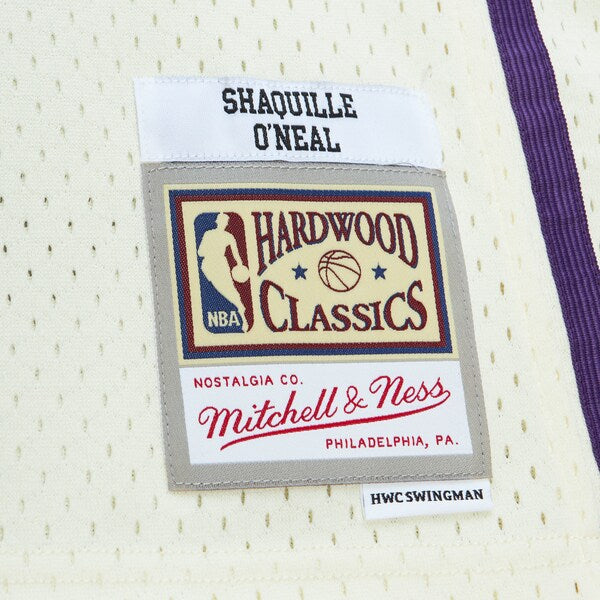 Shaquille O'Neal Los Angeles Lakers Chainstitch Swingman Jersey - Cream - Image 6