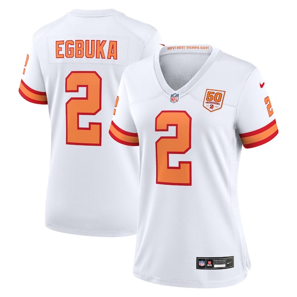 Emeka Egbuka '76 Tampa Bay Buccaneers Nike Women's Alternate 50th Season Game Jersey - White/Creamsicle - Image 2
