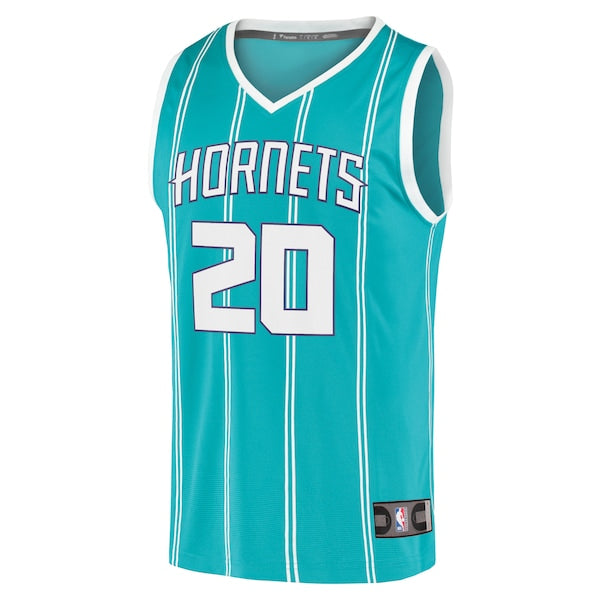 Gordon Hayward Charlotte Hornets 2020/21 Fast Break Replica Player Jersey Teal - Icon Edition - Image 2
