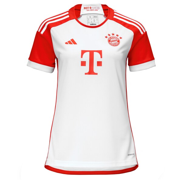 Alphonso Davies Bayern Munich adidas Women's 2023/24 Home Replica Jersey - White/Black - Image 3