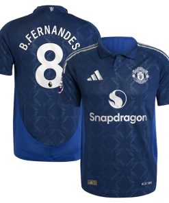 Bruno Fernandes Manchester United adidas 2024/25 Away Authentic Player Jersey - Navy