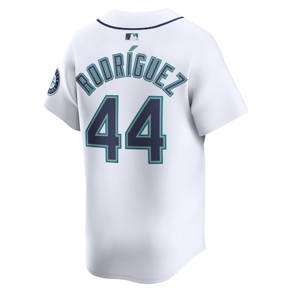 Men's Seattle Mariners Julio Rodr¨ªguez Nike Home Limited Player Jersey- White/Teal - Image 4
