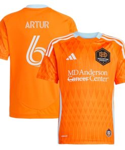 Artur Houston Dynamo FC adidas Youth 2025 Season 20 Replica Player Jersey - Orange