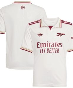Arsenal adidas Youth 2025/26 Third Replica Jersey - White/Red