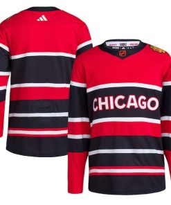 Chicago Blackhawks adidas Reverse Retro 2.0 Authentic Blank Jersey - Red