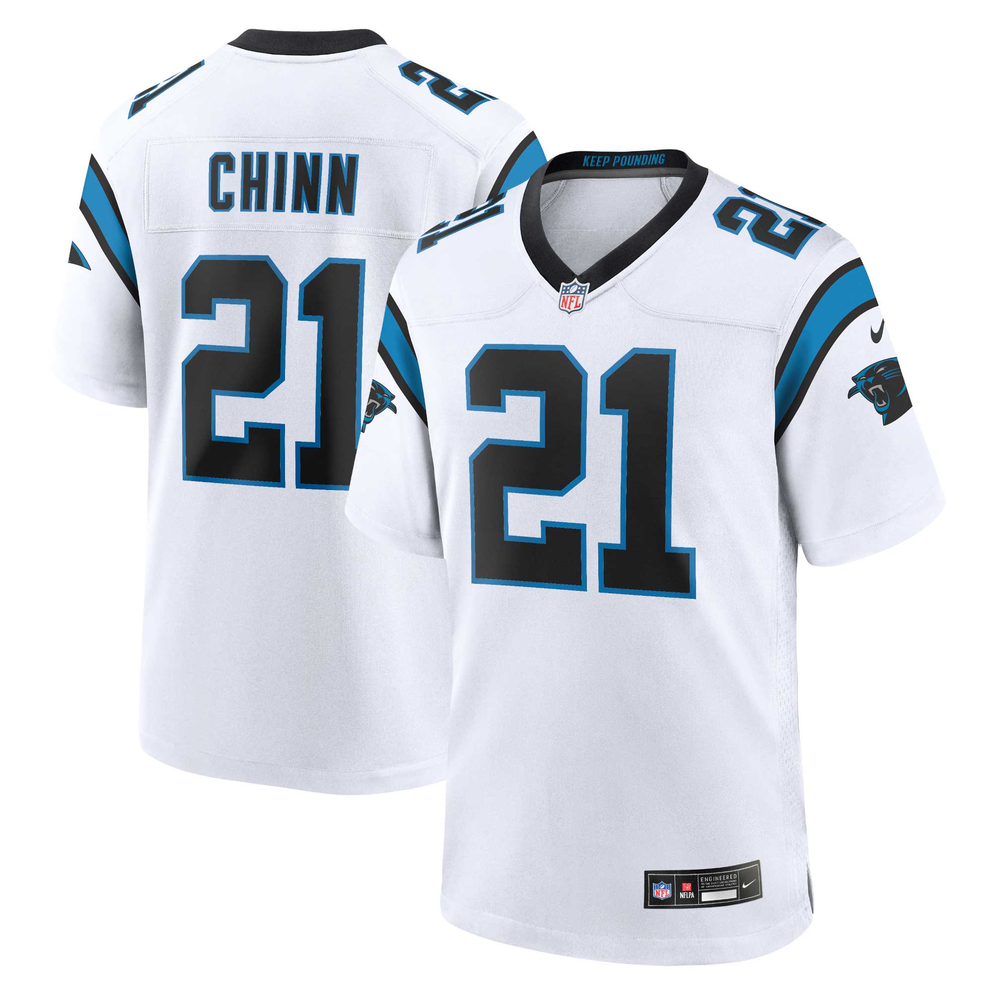 Jeremy Chinn Carolina Panthers Nike Game Jersey - Black/White - Image 2