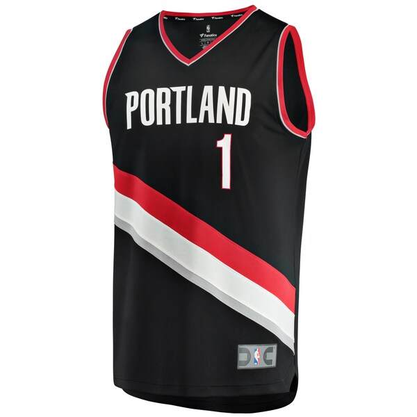 Anfernee Simons Portland Trail Blazers Youth Fast Break Player Jersey - Icon Edition - Black - Image 2