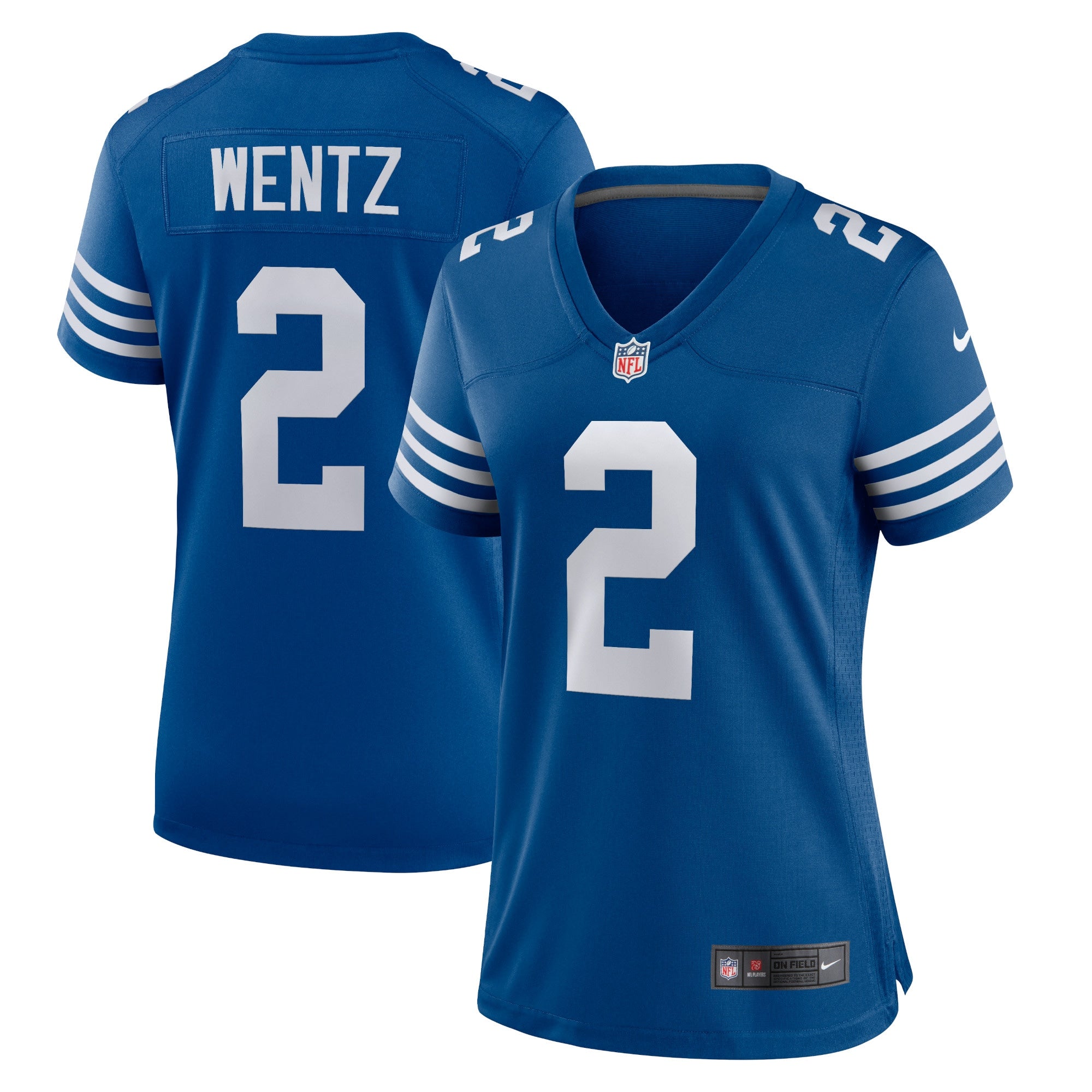 Carson Wentz Indianapolis Colts Nike Women's Game Jersey - White/Royal - Image 5