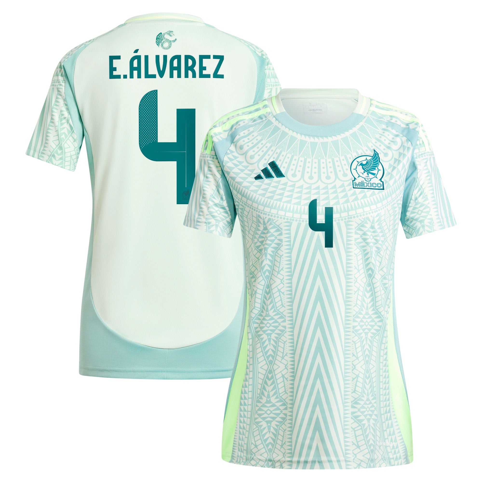 Edson Alvarez Mexico National Team adidas Women's 2024 Home Replica Player Jersey - Burgundy/Green - Image 3