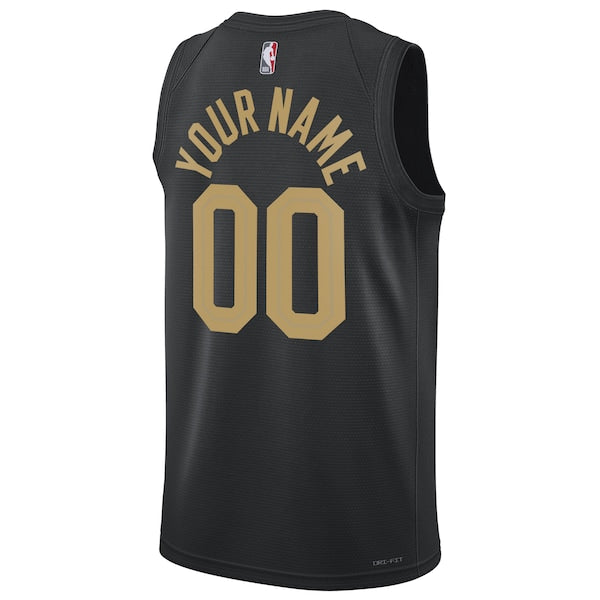 Cleveland Cavaliers Jordan Brand Unisex 2022/23 Swingman Custom Jersey - Statement Edition - Black - Image 3