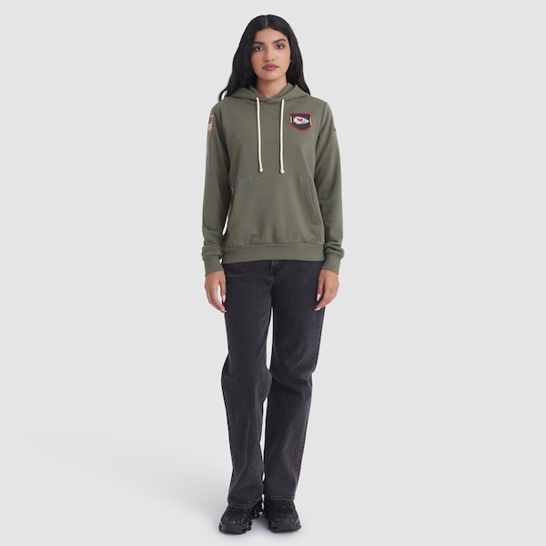 Kansas City Chiefs Nike Women's 2025 Salute to Service Sideline Standard Issue Dri-FIT Hoodie - Olive - Image 3