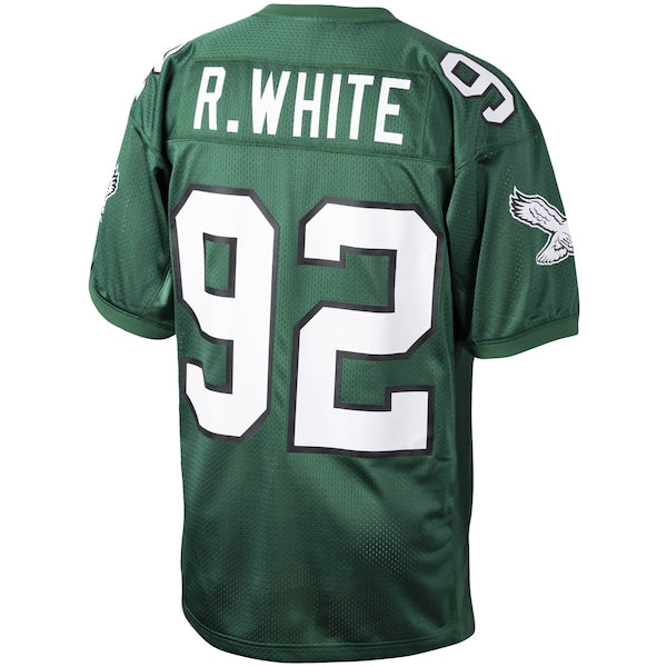 Reggie White Philadelphia Eagles Authentic Throwback Retired Player Jersey - Green - Image 3