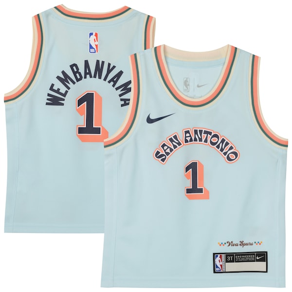 Victor Wembanyama San Antonio Spurs Nike Preschool 2024/25 Swingman Player Jersey - City Edition - Light Blue
