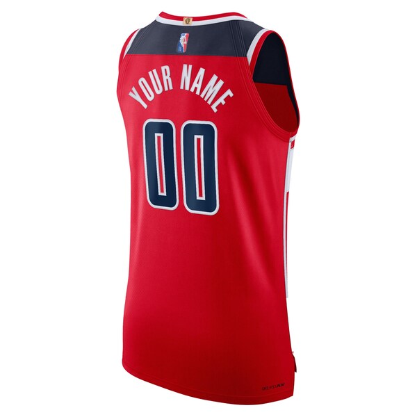 Washington Wizards Nike 2021/22 Diamond Authentic Custom Jersey - Icon Edition - Red - Image 3