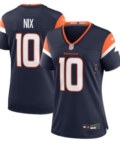 Alternative view of Bo Nix Denver Broncos Nike Women's Alternate Game Jersey -  Navy/White