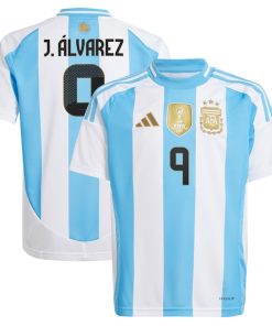 Juli¨¢n ¨¢lvarez Argentina National Team adidas Youth 2024 Home Replica Jersey - White