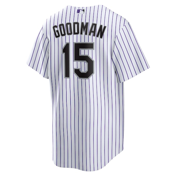 Hunter Goodman Colorado Rockies Nike Youth Home Replica Jersey - White - Image 3