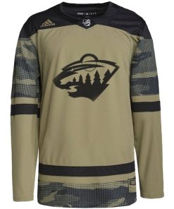 Alternative view of Minnesota Wild adidas Military Appreciation Team Authentic Custom Practice Jersey - Camo