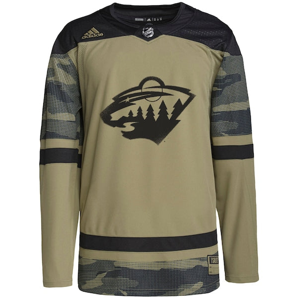 Minnesota Wild adidas Military Appreciation Team Authentic Custom Practice Jersey - Camo - Image 2