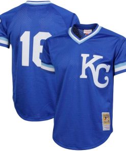 Alternative view of Bo Jackson Kansas City Royals Cooperstown Collection Big & Tall Mesh Batting Practice Jersey - Royal