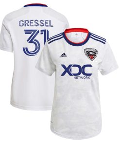 Julian Gressel D.C. United adidas Women's 2022 The Marble Replica Player Jersey - White