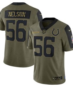 Quenton Nelson Indianapolis Colts Nike 2021 Salute To Service Limited Player Jersey - Olive