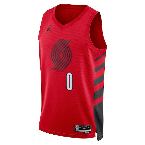 Damian Lillard Portland Trail Blazers Jordan Brand Unisex Swingman Jersey - Statement Edition - Red - Image 2
