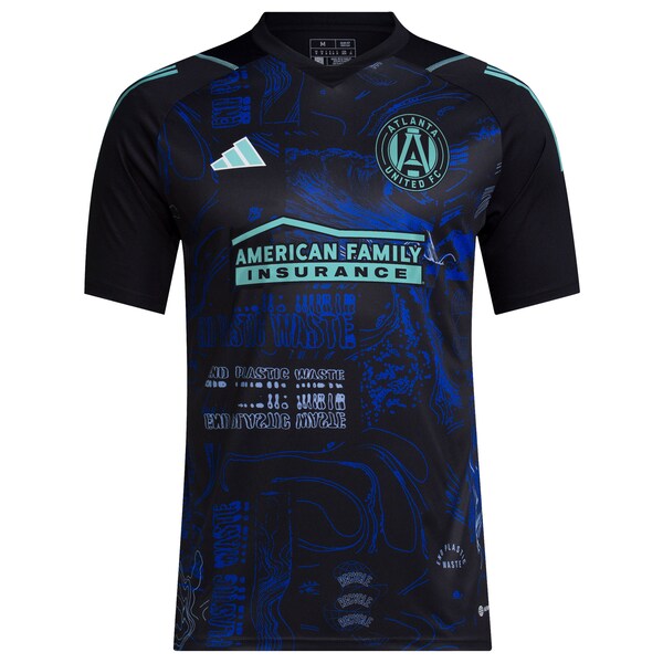 Atlanta United FC adidas 2024 One Planet Replica Jersey - Black - Image 2
