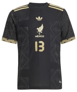 Alternative view of Guillermo Ochoa Mexico National Team adidas Youth 2025 Third Authentic Player Jersey - Black