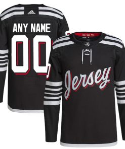 New Jersey Devils adidas  Alternate 2021/22 Primegreen Authentic Custom Jersey - Black