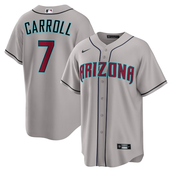 Corbin Carroll Arizona Diamondbacks Nike Road Replica Jersey - Gray/Cream - Image 2
