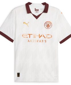 Alternative view of Manchester City Puma 2023/24 Away Custom Replica Jersey - White