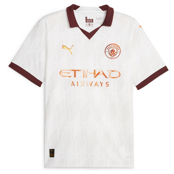 Jack Grealish Manchester City Puma 2023/24 Away Replica Jersey - White - Image 2
