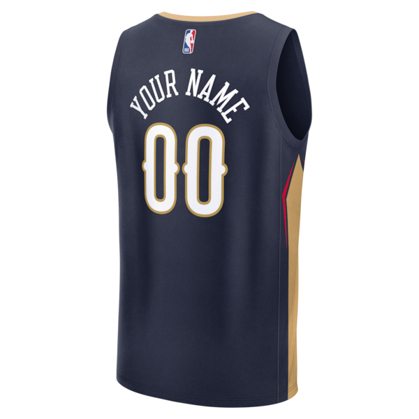 New Orleans Pelicans Fastbreak Custom Jersey - Icon Edition - Navy/Red - Image 4