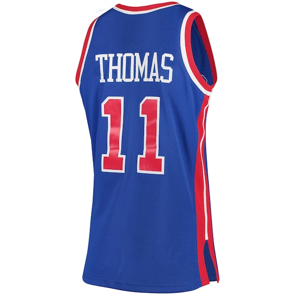 Isiah Thomas Detroit Pistons 1988/89 Hardwood Classics Swingman Jersey - Blue - Image 3