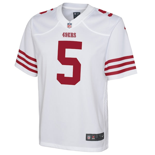 Trey Lance San Francisco 49ers Nike Youth Game Jersey - White/Scarlet - Image 5