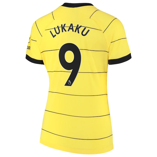 Romelu Lukaku Chelsea Nike Women's 2021/22 Away Replica Player Jersey - Yellow - Image 3