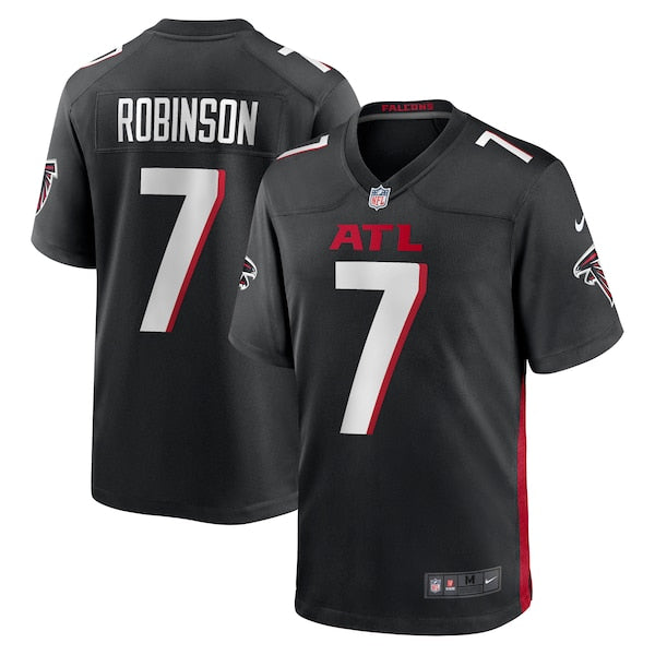 Bijan Robinson Atlanta Falcons Nike 2023 NFL Draft First Round Pick Game Jersey - Black/White - Image 2