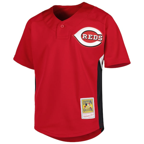 Ken Griffey Jr. Cincinnati Reds Youth Cooperstown Collection Batting Practice Jersey - Red - Image 2