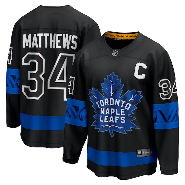 Auston Matthews Toronto Maple Leafs C Premier Breakaway Player Jersey - Black/White