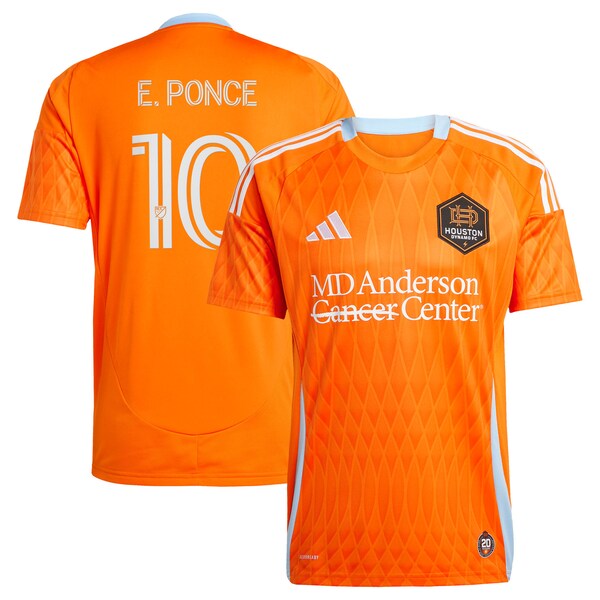 Ezequiel Ponce Houston Dynamo FC adidas 2025 Season 20 Replica Player Jersey - Orange - Image 2